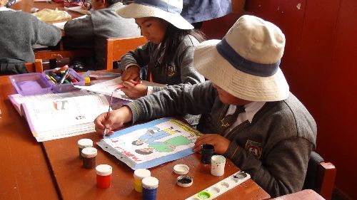 Concurso Nacional de Dibujo y Narración Los abuelos ahora. Foto: ANDINA/Pedro Tinoco