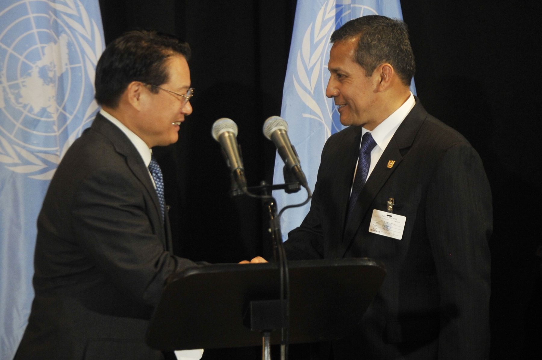 NEW YORK EEUU-SETIEMBRE 23. La 15° Conferencia General de la Organización de las Naciones Unidas para el Desarrollo Industrial se realizará en Lima del 02 al 06 de diciembre próximo, así lo anunciaron el presidente Humala y el Director de ONUDI.
Foto:Andina/Prensa Presidencia