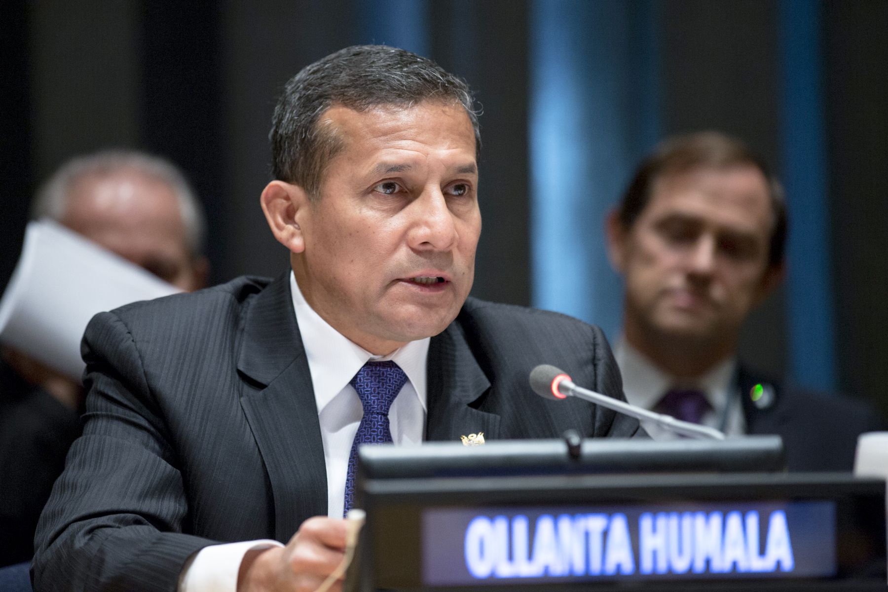 NEW YORK EEUU-SETIEMBRE 23. La 15° Conferencia General de la Organización de las Naciones Unidas para el Desarrollo Industrial se realizará en Lima del 02 al 06 de diciembre próximo, así lo anunciaron el presidente Humala y el Director de ONUDI.
Foto:Andina/Prensa Presidencia
