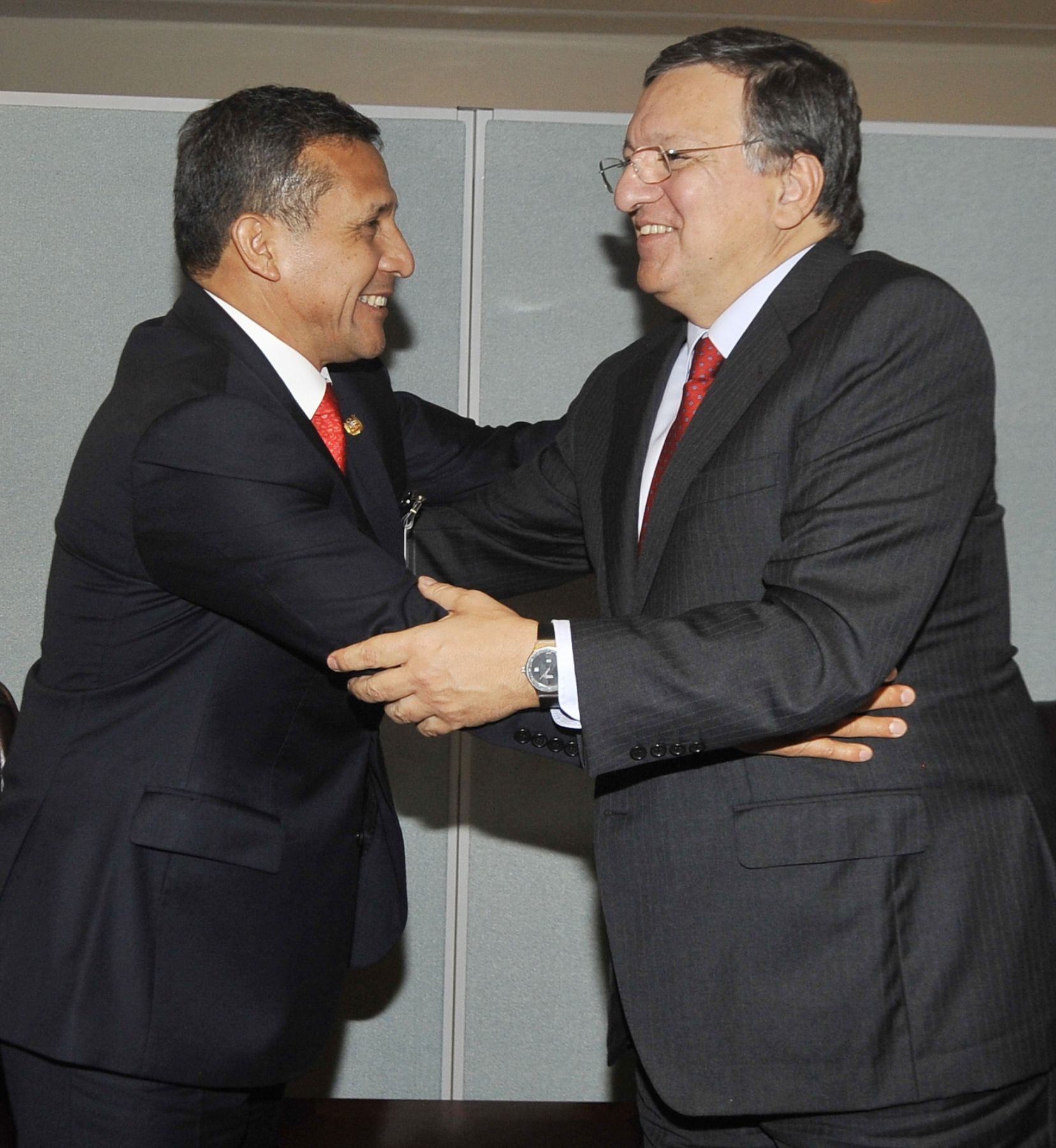 NEW YORK. 24 DE SETIEMBRE .Presidente Ollanta Humala se reunió con el Presidente de la Comisión Europea, José Manuel Barroso, en Nueva York en el marco de la 68° Asamblea General de la ONU.
 Foto: ANDINA/Prensa Presidencia