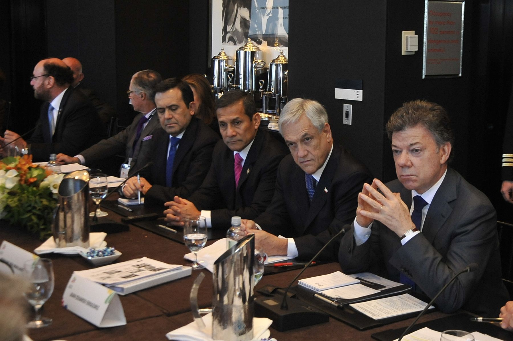 NEW YORK,EEUU SETIEMBRE 25. Foro Empresarial de la Alianza del Pacífico contó con la participación del presidente Ollanta Humala y sus homólogos de Colombia, Chile y México
 Foto: ANDINA/Prensa Presidencia