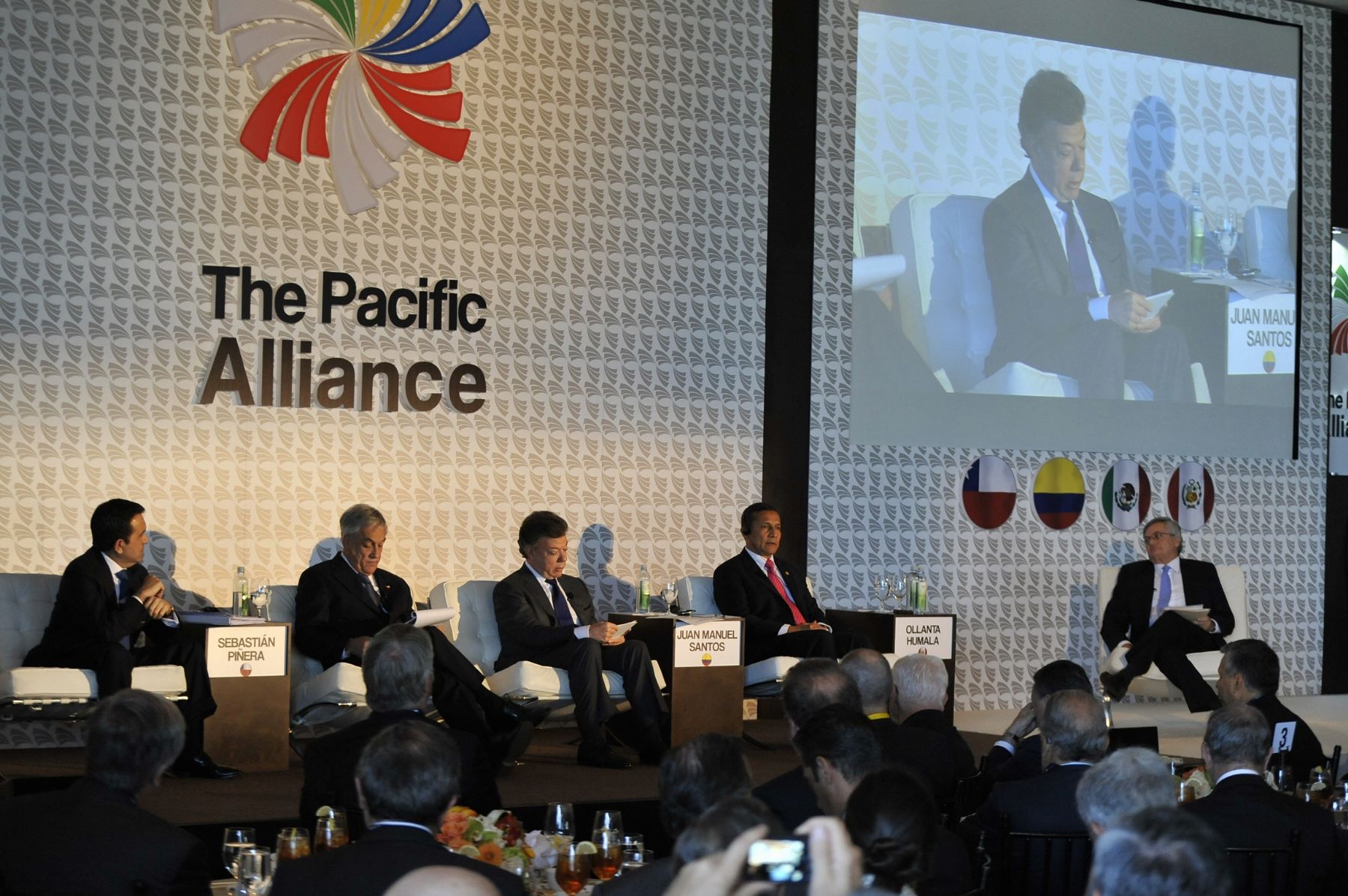 NEW YORK,EEUU SETIEMBRE 25. Foro Empresarial de la Alianza del Pacífico contó con la participación del presidente Ollanta Humala y sus homólogos de Colombia, Chile y México
 Foto: ANDINA/Prensa Presidencia