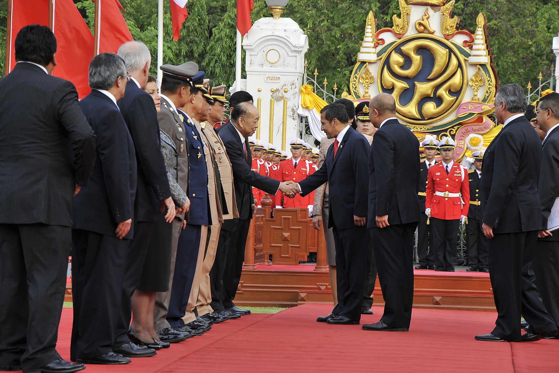 BANGKOK,TAILANDIA-OCTUBRE 05. Presidente Ollanta Humala sostuvo reunión bilateral con la Primera Ministra de Tailandia, Yingluck Shinawatra, en la Casa de Gobierno de este país.
Foto: ANDINA/Prensa Presidencia