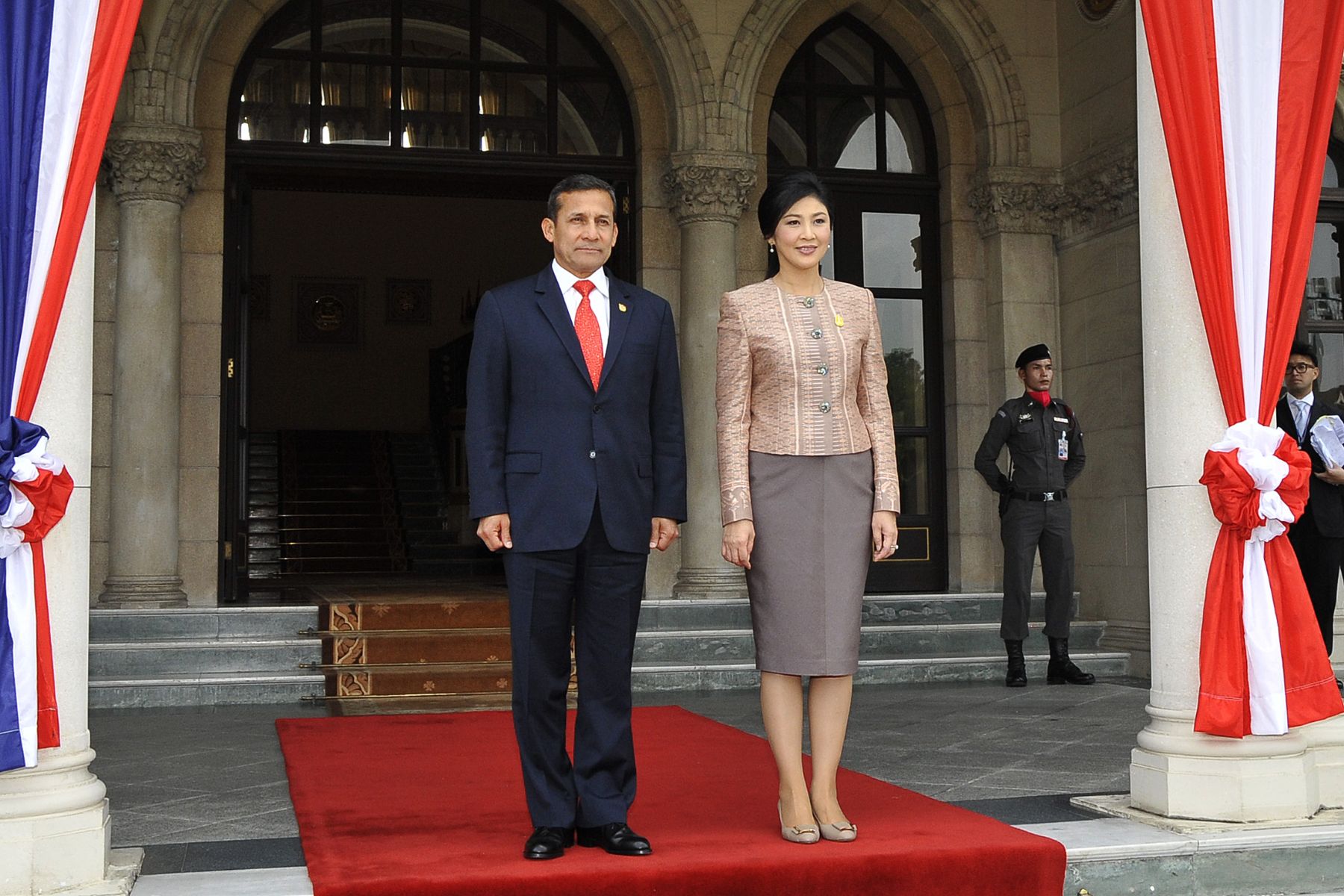 BANGKOK,TAILANDIA-OCTUBRE 05. Presidente Ollanta Humala sostuvo reunión bilateral con la Primera Ministra de Tailandia, Yingluck Shinawatra, en la Casa de Gobierno de este país.
Foto: ANDINA/Prensa Presidencia