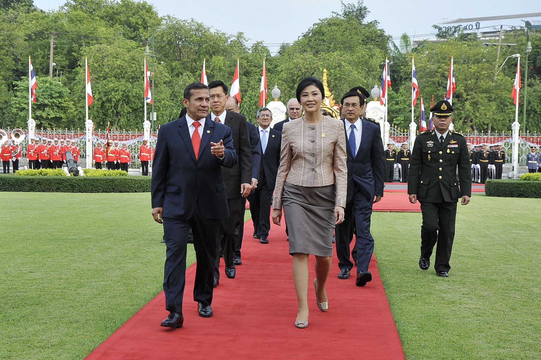 BANGKOK,TAILANDIA-OCTUBRE 05. Presidente Ollanta Humala sostuvo reunión bilateral con la Primera Ministra de Tailandia, Yingluck Shinawatra, en la Casa de Gobierno de este país.
Foto: ANDINA/Prensa Presidencia