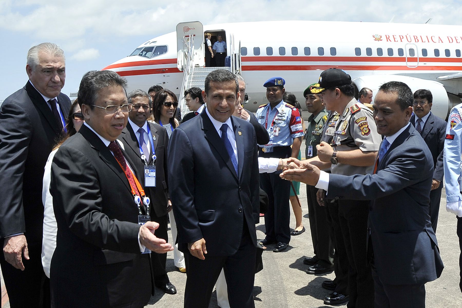 BALI,INDONESIA-OCTUBRE 06.  Lllegda del Presidente de la República, Ollanta Humala Tasso, y su comitiva a la ciudad de Bali (Indonesia).
Foto: ANDINA/Prensa Presidencia
