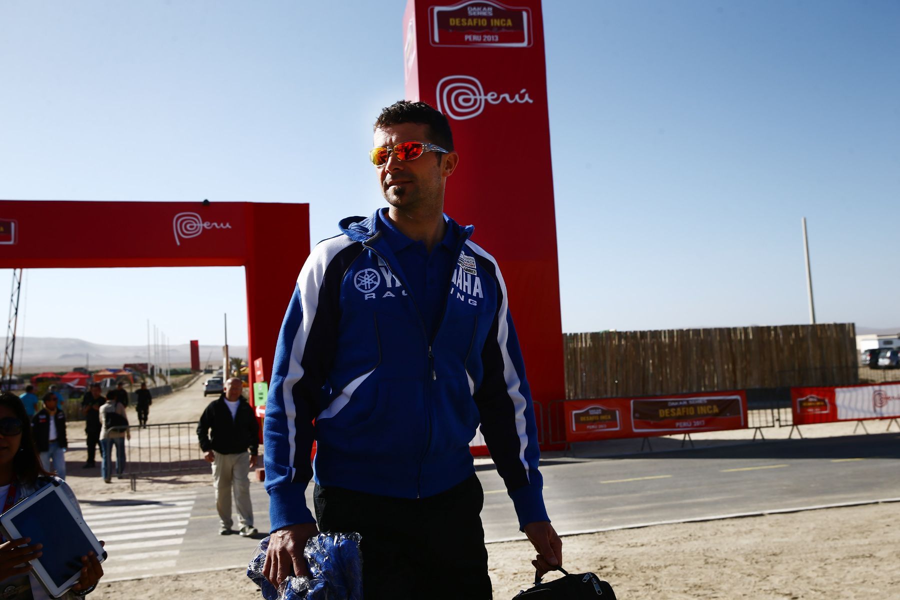 PARACAS,PERÚ,OCTUBRE 05.Cyril Despres , piloto Frances abandona  la carrera del Desafío Inca  .Foto: ANDINA/Jack Ramón