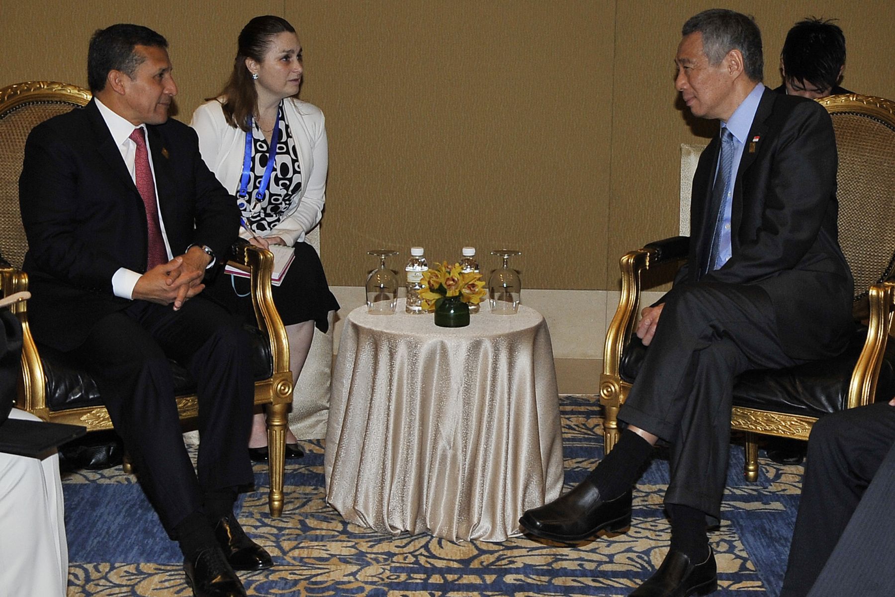 BALI,INDONESIA-OCTUBRE 06.  Encuentro bilateral entre el presidente Ollanta Humala y el Primer Ministro de Singapur, Lee Hsien Loong, ocurrió en Bali (Indonesia)
Foto: ANDINA/Prensa Presidencia