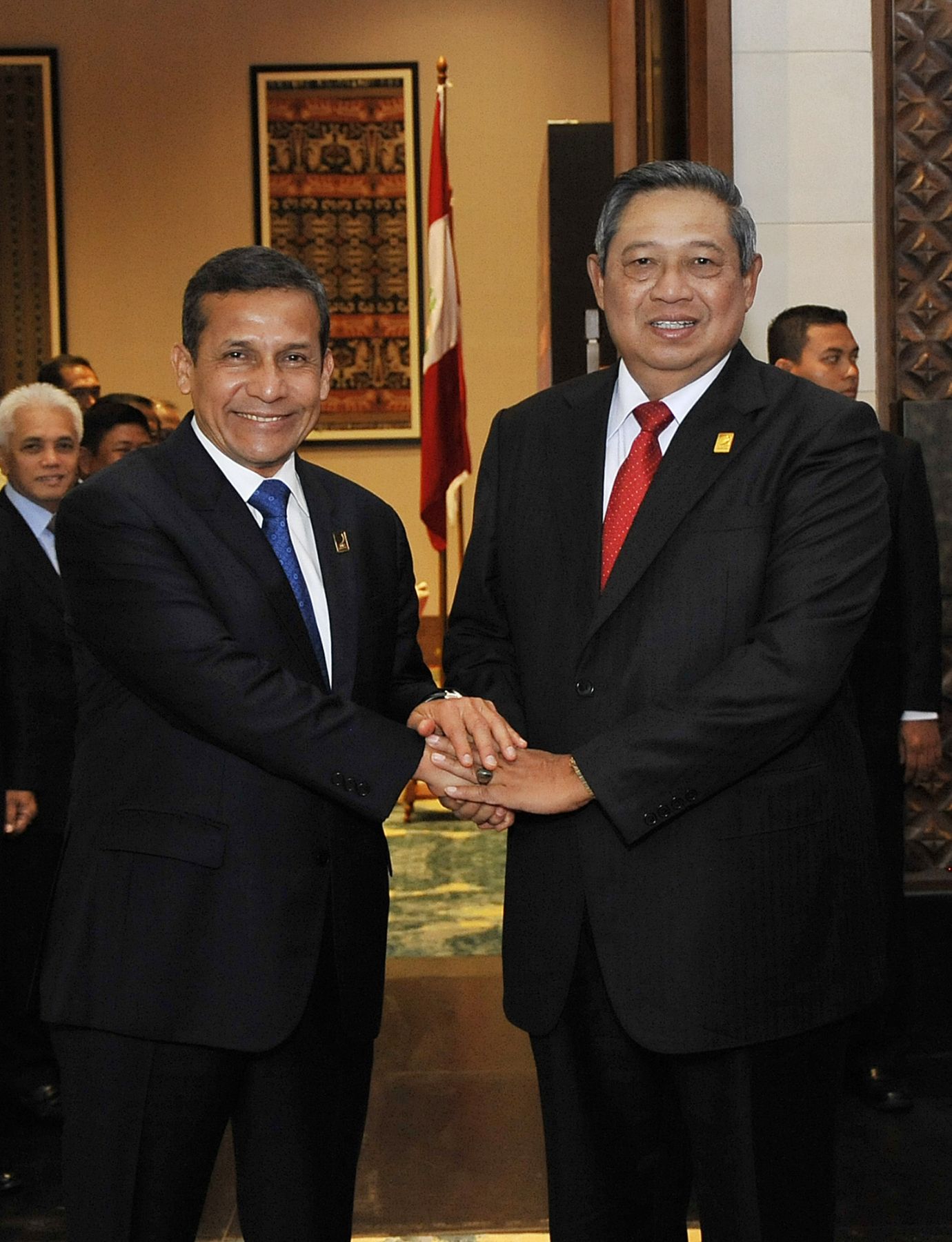 BALI,INDONESIA-OCTUBRE 06. Jefe de Estado Ollanta Humala sostuvo reunión de trabajo con mandatario de Indonesia, Susilo Bambamg Yudhoyono, en Bali
)Foto: ANDINA/Prensa Presidencia