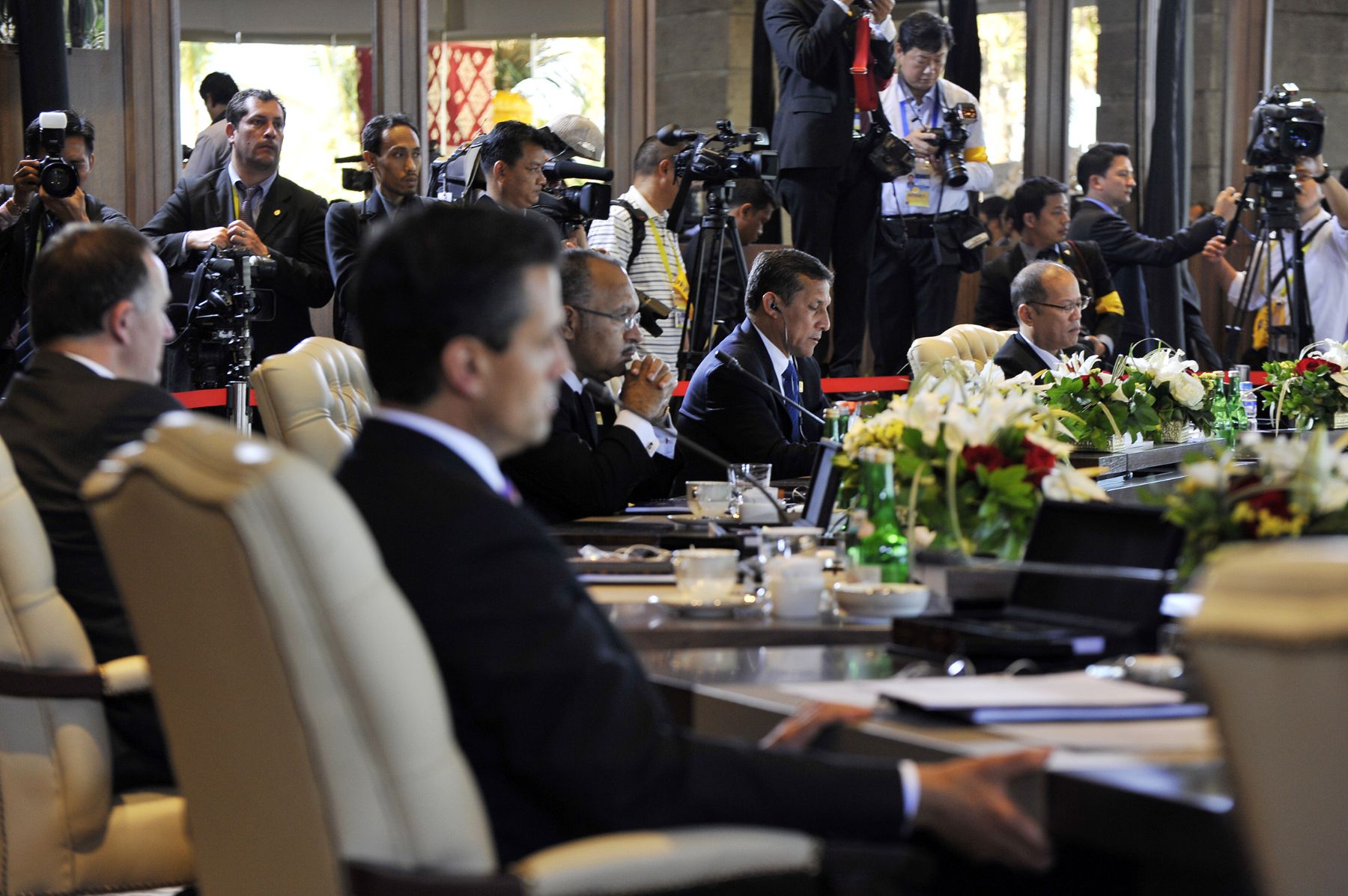 BALI,INDONESIA.OCTUBRE 07.  Jefe de Estado asiste al primer retiro de líderes participantes de la Cumbre del Foro APEC 2013 en  Bali (Indonesia).
Foto:Andina/Prensa Presidencia