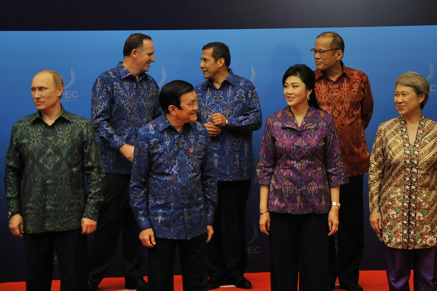 BALI,INDONESIA.OCTUBRE 07.Jefe de Estado Ollanta Humala participó en fotografía con los líderes de APEC en las instalaciones del Hotel Sofitel de Bali (Indonesia)
Foto:Andina/Prensa Presidencia