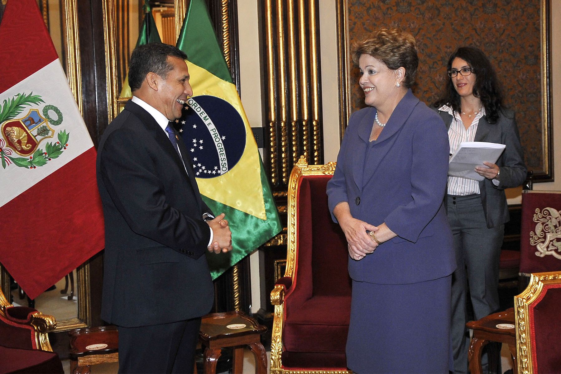 President Ollanta Humala Tasso (left) and his Brazilian counterpart Dilma Rousseff  (right) Photo: ANDINA/Prensa Presidencia.