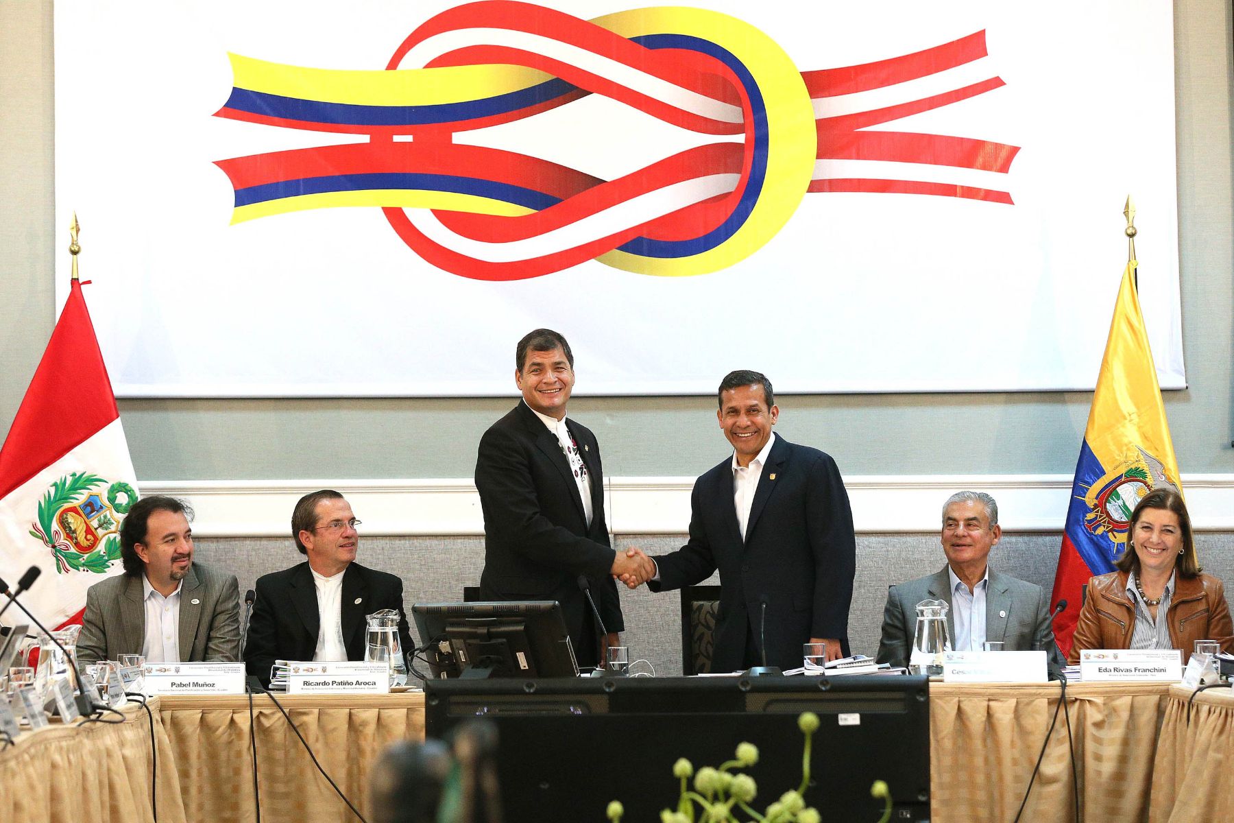 PIURA,PERU-NOVIEMBRE 14. Presidentes Ollanta Humala y Rafael Correa participaron en inauguración del VII Gabinete de Ministros Binacional Perú-Ecuador en la ciudad de Piura.
Foto: ANDINA/Prensa Presidencia