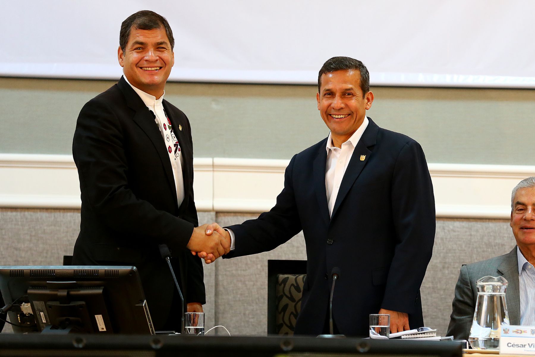 PIURA,PERU-NOVIEMBRE 14. Presidentes Ollanta Humala y Rafael Correa participaron en inauguración del VII Gabinete de Ministros Binacional Perú-Ecuador en la ciudad de Piura.
Foto: ANDINA/Prensa Presidencia