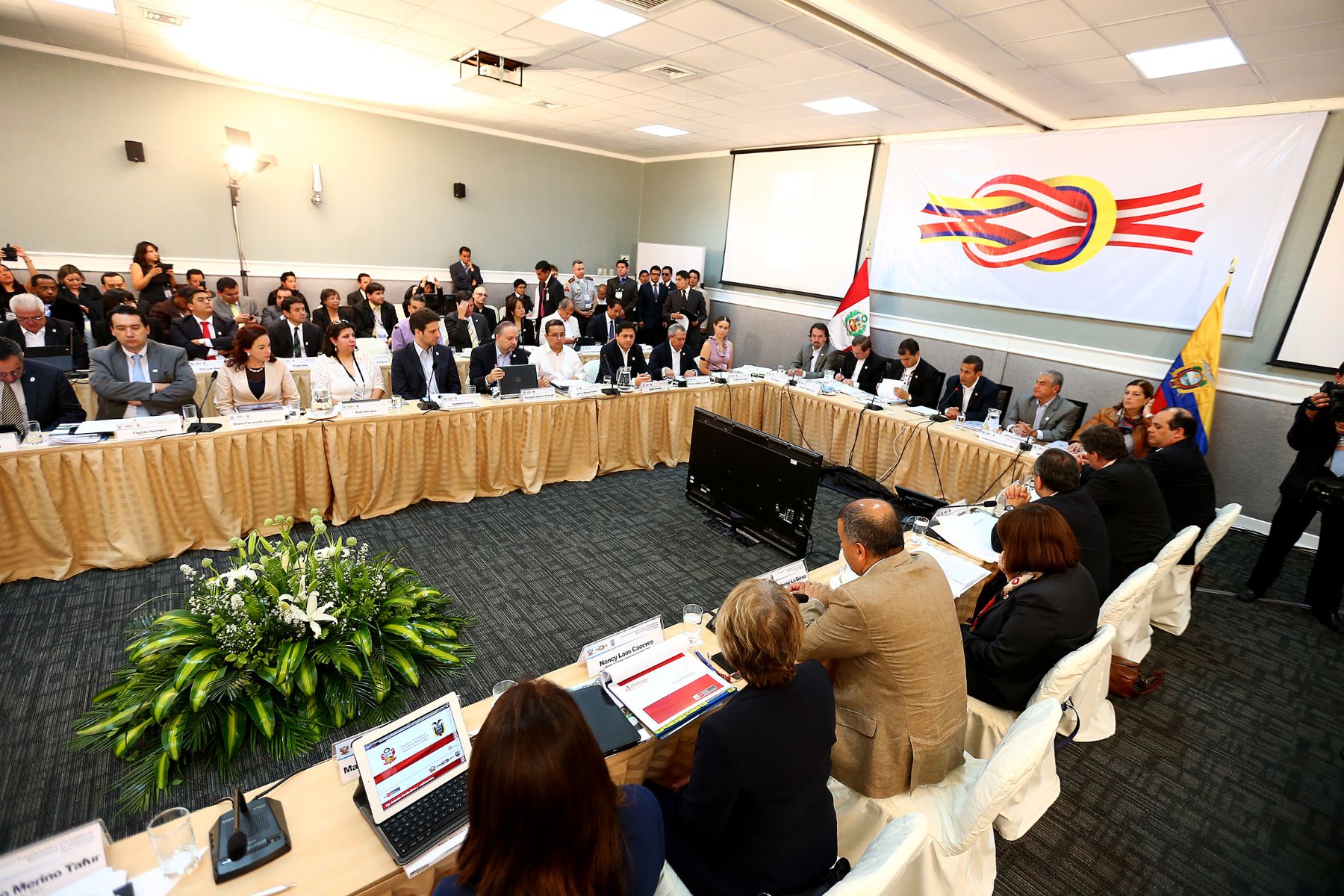 PIURA,PERU-NOVIEMBRE 14. Presidentes Ollanta Humala y Rafael Correa participaron en inauguración del VII Gabinete de Ministros Binacional Perú-Ecuador en la ciudad de Piura.
Foto: ANDINA/Prensa Presidencia
