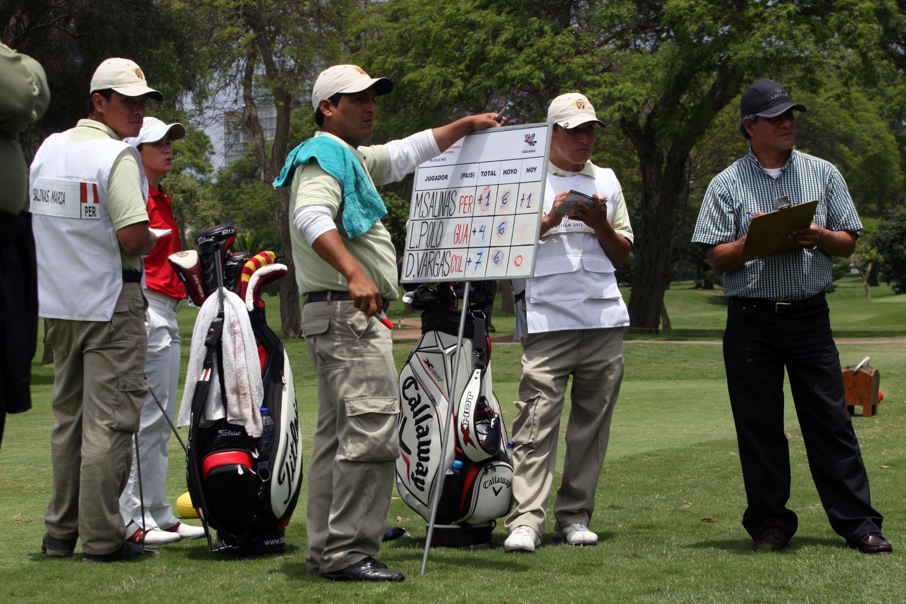 LIMA,PERÚ-19 DE NOVIEMBRE.Competencia de Golf de  Bolivarianos 2013.Foto:ANDINA/Hector Vinces.