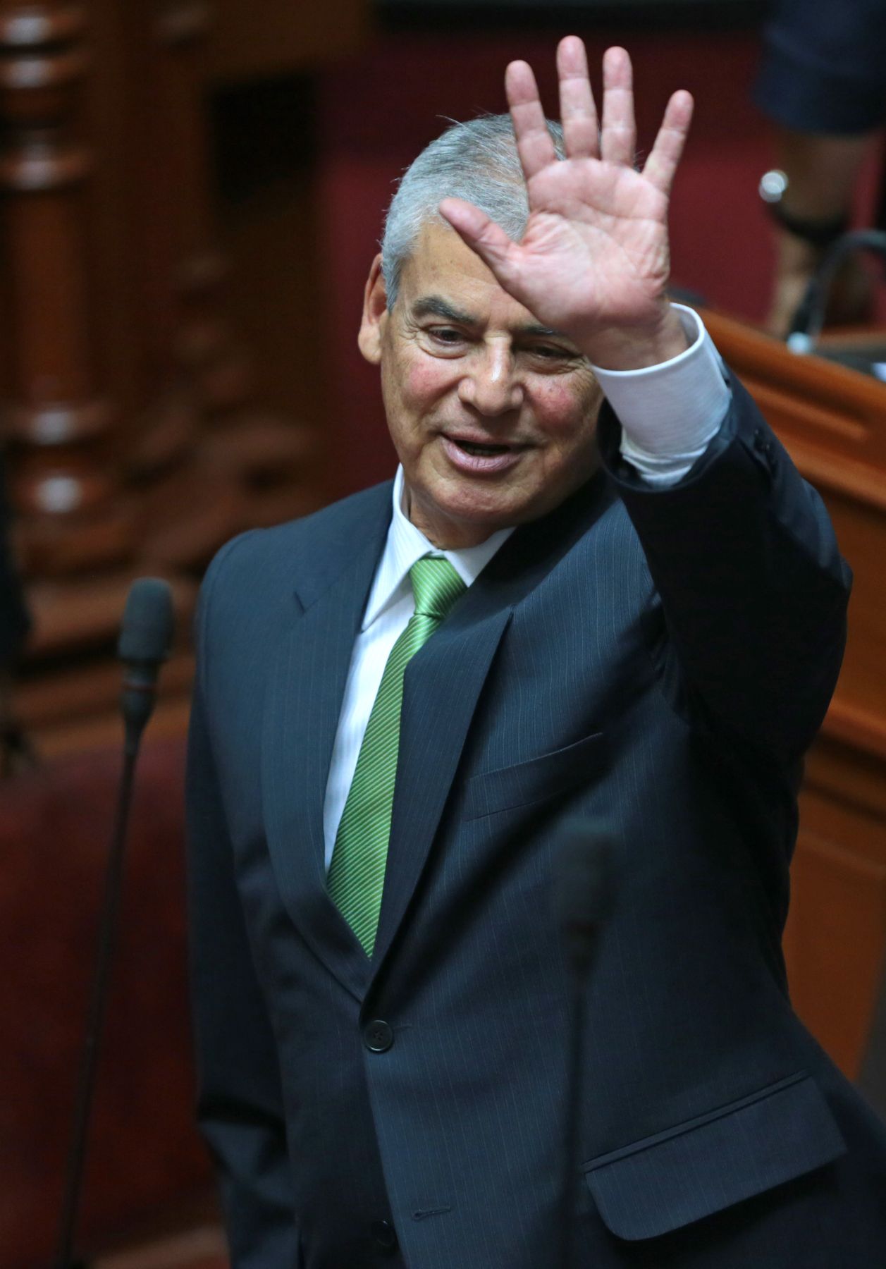 LIMA-PERU, 20 DE NOVIEMBRE. El Primer Ministro, Cesar Villanueva, y su gabinete se presentan ante el pleno del Congreso de la República.Foto: ANDINA/Carlos Lezama