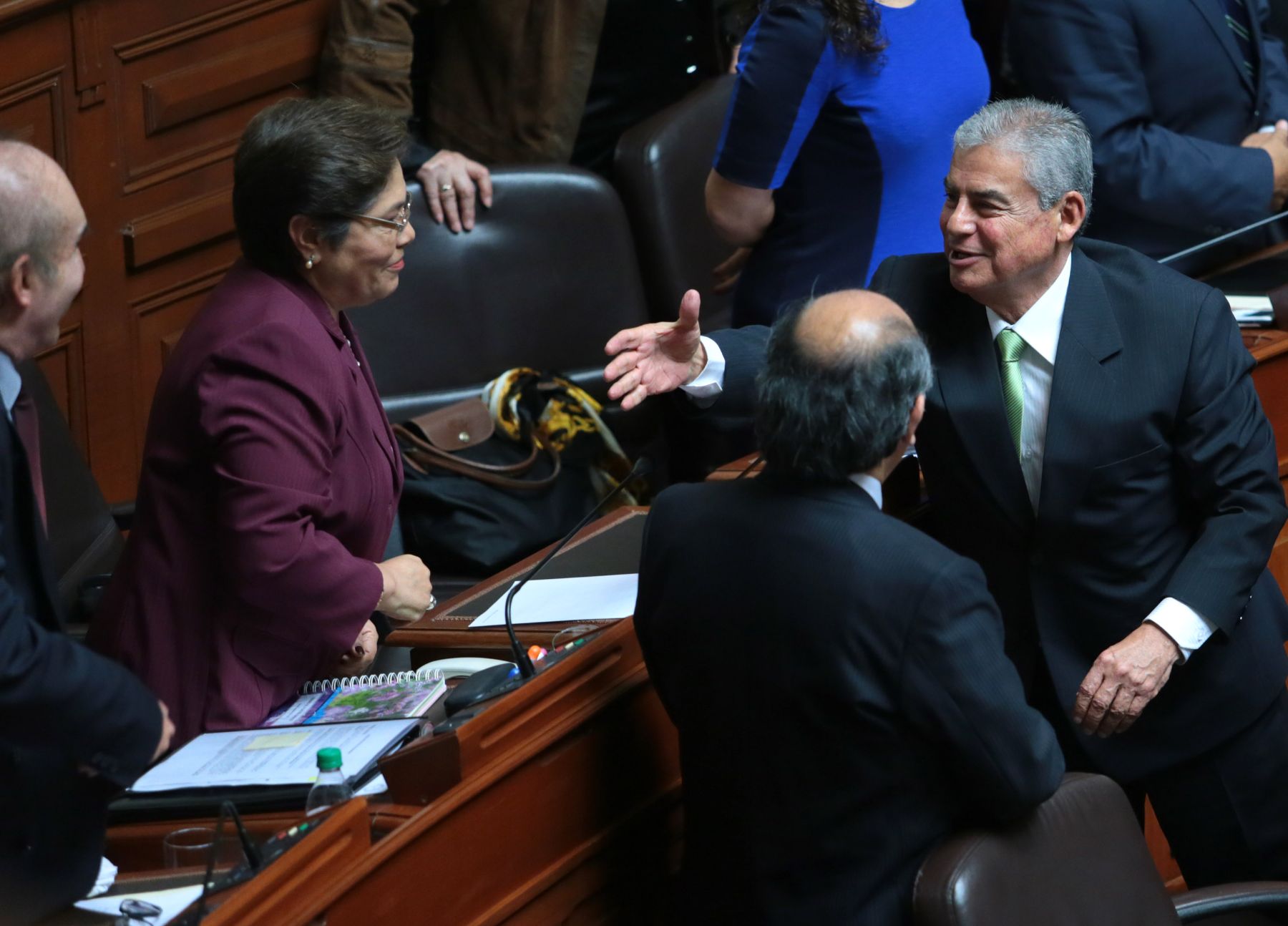 LIMA-PERU, 20 DE NOVIEMBRE. El Primer Ministro, Cesar Villanueva, y su gabinete se presentan ante el pleno del Congreso de la República.Foto: ANDINA/Carlos Lezama