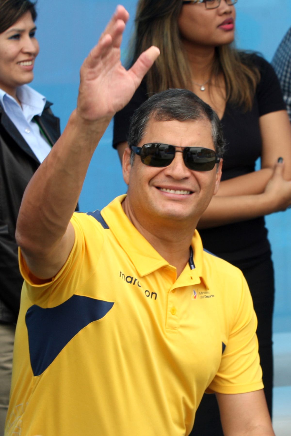 LIMA, PERÚ - NOVIEMBRE 23. El presidente de Ecuador, Rafael Correa,  se encuentra en Perú para acompañar a su hija Sofía, que participa en los Juegos Bolivarianos.

Foto: ANDINA/Héctor Vinces