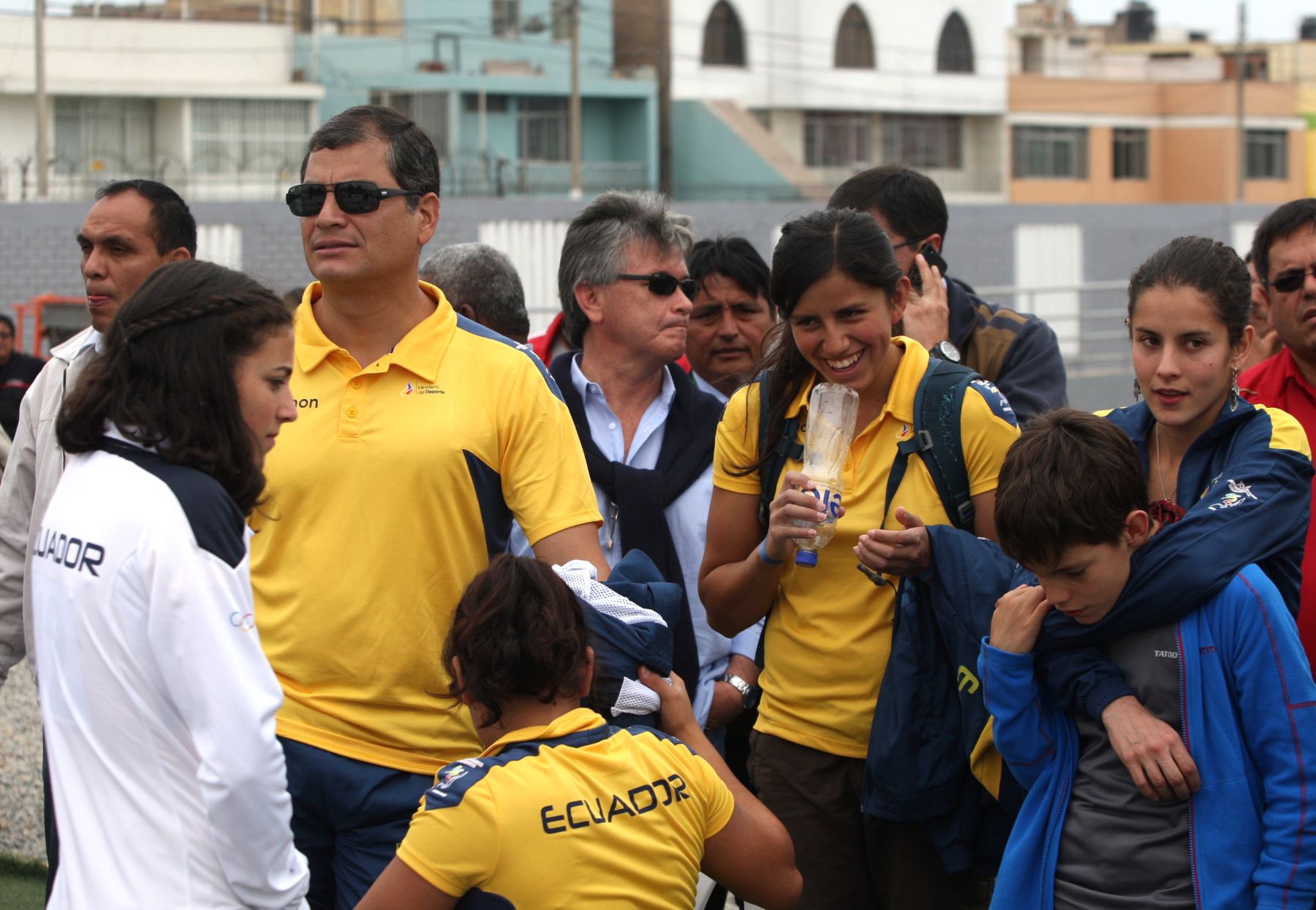 LIMA, PERÚ - NOVIEMBRE 23.Sofía Correa, hija del Presidente del Ecuador, Rafael Correa, quien participa en los XVII Juegos Boliviarianos.Foto: ANDINA/Héctor Vinces