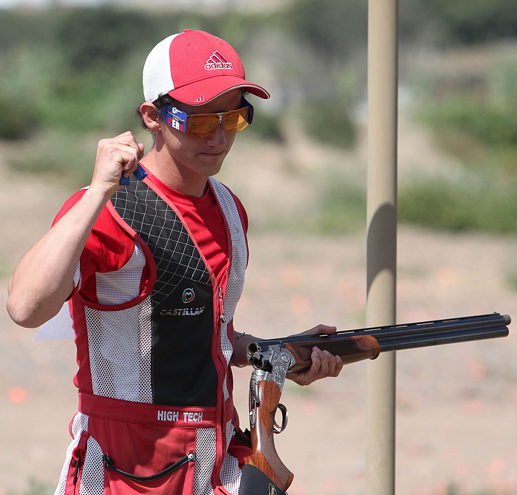 LIMA, PERÚ - NOVIEMBRE 23. Alessandro de Souza gana la medalla de oro en la disciplina de Tiro en los Juegos Deportivos Bolivarianos. Foto: ANDINA/Marco del Río
