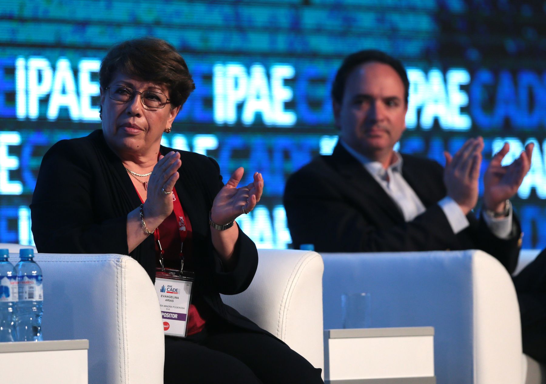 PARACAS,PERÚ,NOVIEMBRE 28.Eva Arias presidente de la SNMPE, en el CADE 2013.Foto: ANDINA/Carlos Lezama