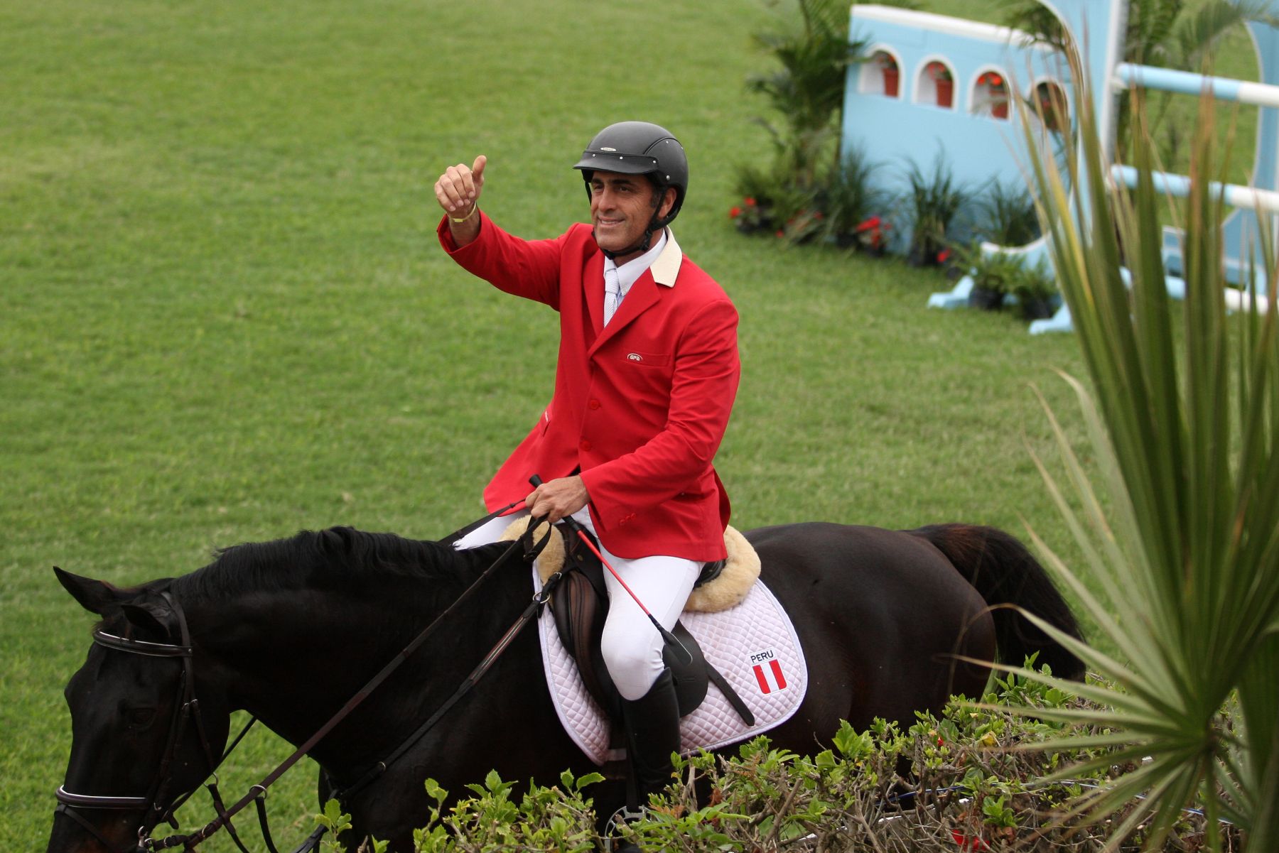 LIMA, PERÚ - NOVIEMBRE 28. Competencia de equitación en los Juegos Deportivos Bolivarianos. Foto: ANDINA/Marco del Río
