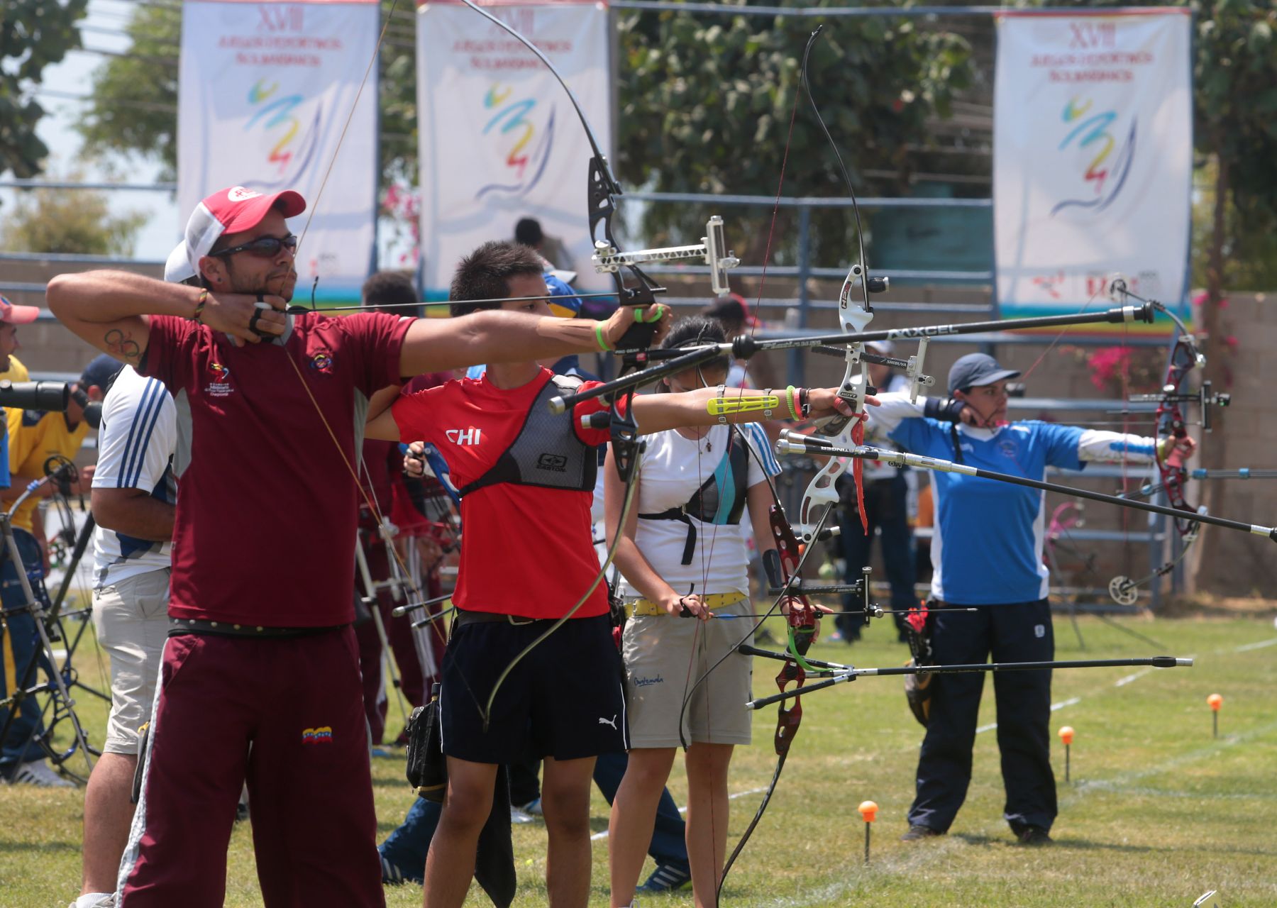 TRUJILLO,PERÚ-NOVIEMBRE 29.Competencia  Tiro al arco en los XVII Juegos Deportivos Bolivarianos en Huanchaco. Foto: ANDINA/Jack Ramón