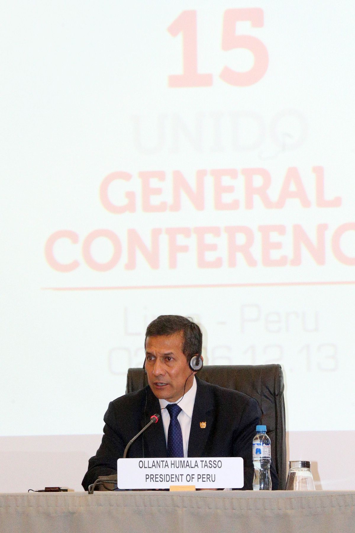 SAN ISIDRO,PERU DICIEMBRE 02. Conferencia de Prensa ofrecieron el presidente Ollanta Humala, el Secretario General de la ONU y el Director General de ONUDI.
Foto: ANDINA/Prensa Presidencia