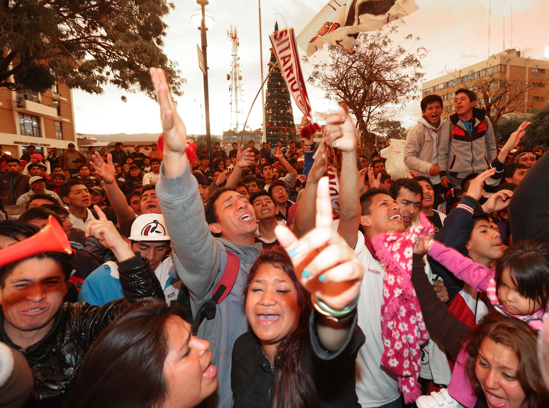 HUANCAYO-PERÚ-DICIEMBRE 17. Equipo crema en  Hotel de Turistas para disputar mañana la final del Campeonato 2013 con Real Garcilaso en Huancayo.Foto: ANDINA/archivo.