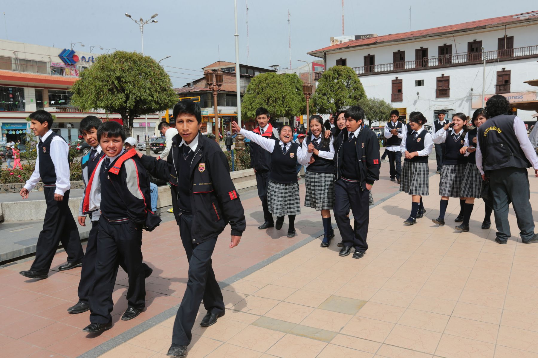 HUANCAYO,PERÚ-DICIEMBRE 18. Escolares no tienen calse por final del campeonato 2013 en Huancayo.
 Foto: ANDINA/archivo.