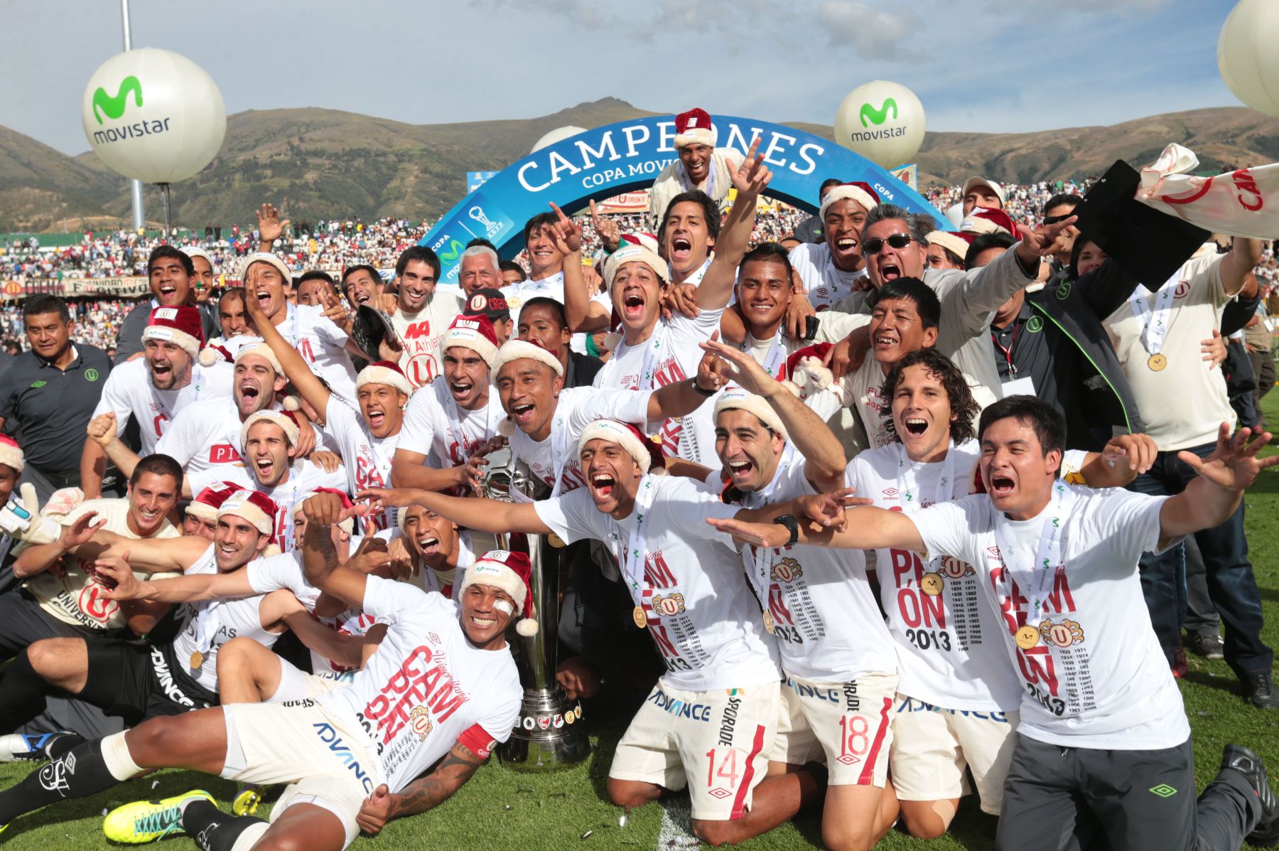 HUANCAYO,PERÚ-DICIEMBRE.Universitario de Deportes  campeón nacional 2013.Foto: ANDINA/archivo