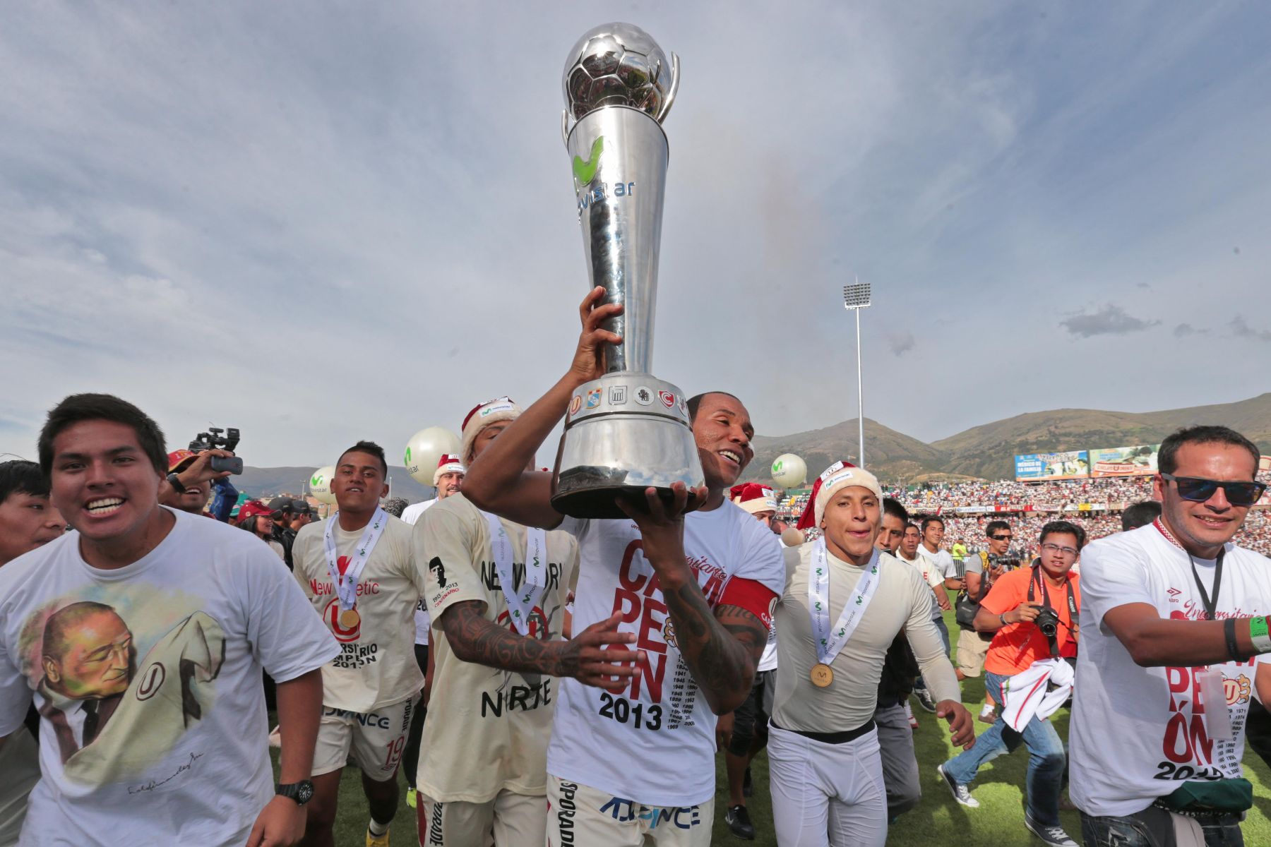 HUANCAYO,PERÚ-DICIEMBRE.Universitario de Deportes  campeón nacional 2013.Foto: ANDINA/archivo