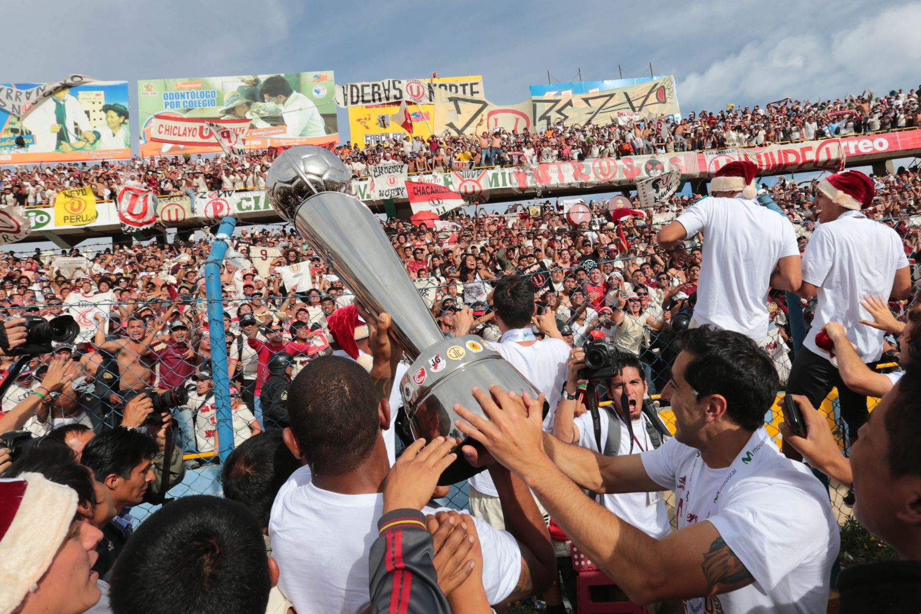 HUANCAYO,PERÚ-DICIEMBRE.Universitario de Deportes  campeón nacional 2013.Foto: ANDINA/archivo