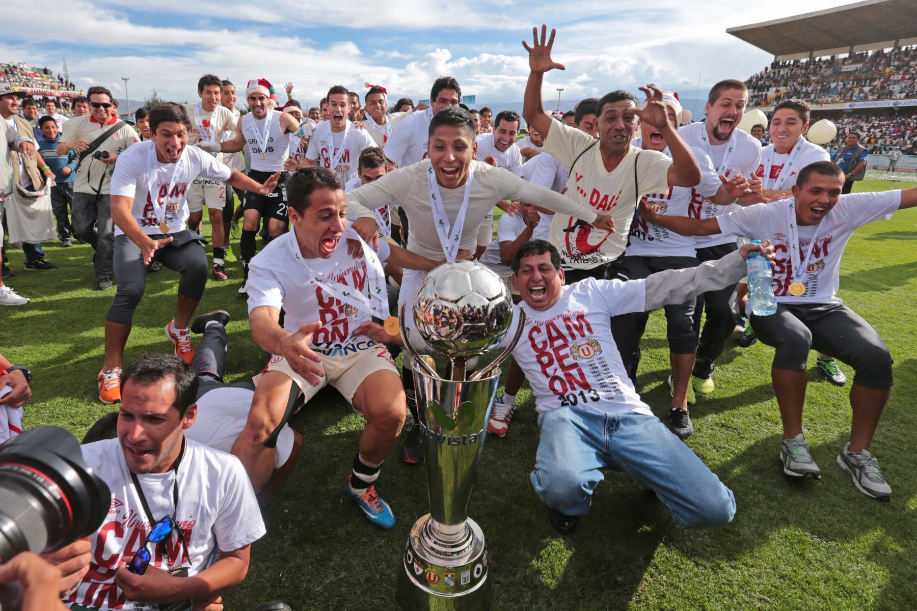 HUANCAYO,PERÚ-DICIEMBRE.Universitario de Deportes  campeón nacional 2013.Foto: ANDINA/archivo