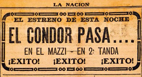 "El Cóndor Pasa..."