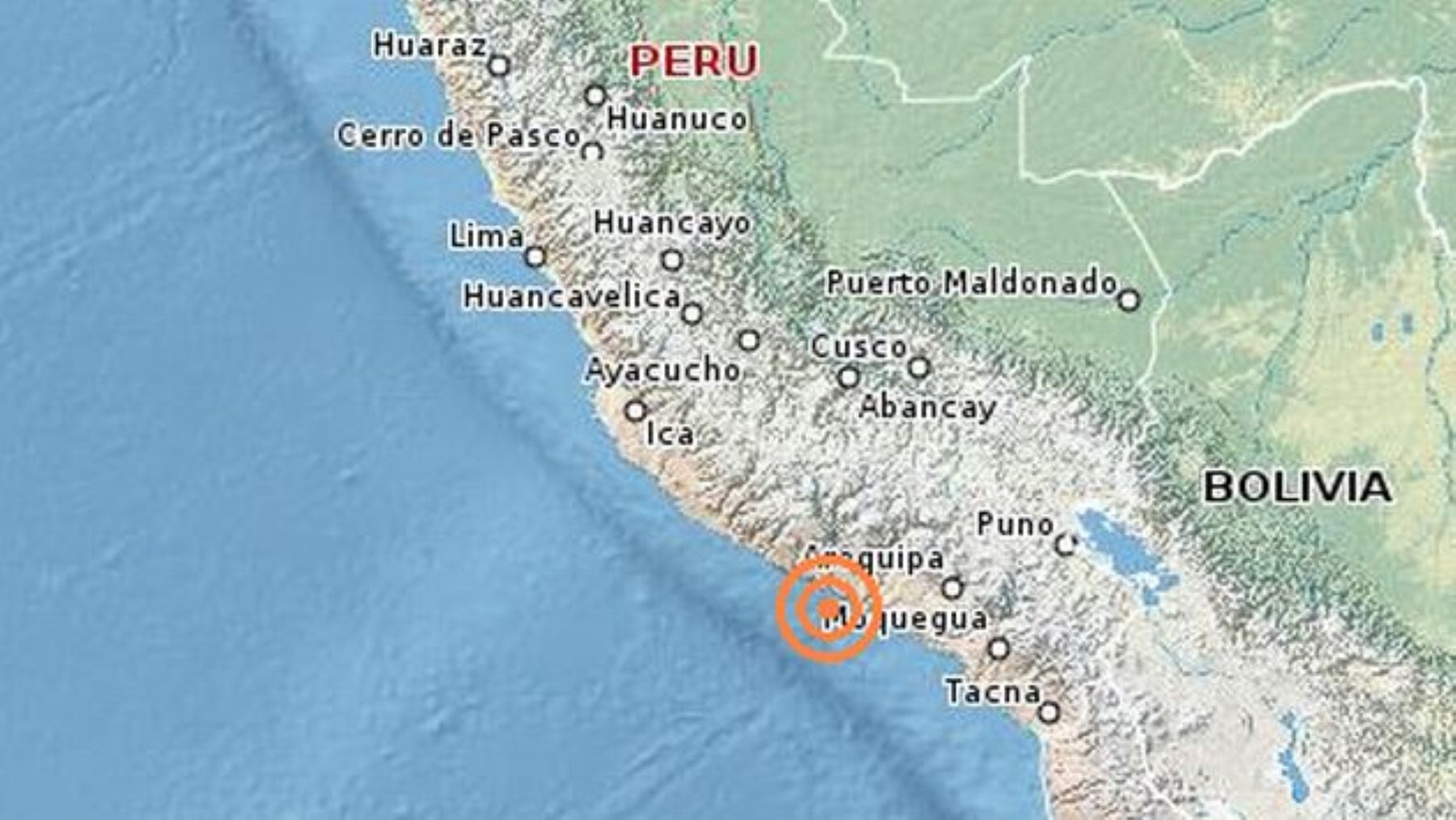 Sismo de 4.3 grados se registró en distrito de Puerto Lomas, en Arequipa. ANDINA/Difusión.