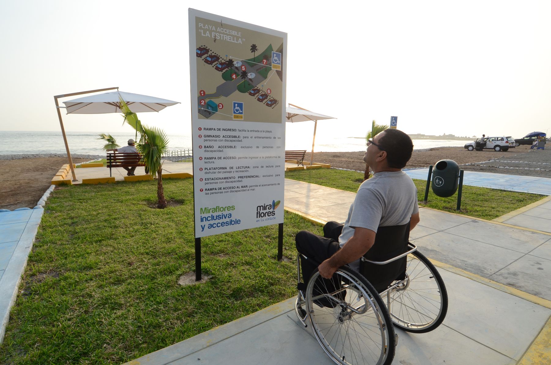 Playas La Estrella y Tres Picos de Miraflores ofrecen facilidades de acceso a personas con discapacidad. Foto: Andina/Difusión