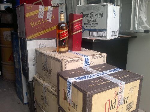 Bebidas de contrabando. ANDINA/Difusión