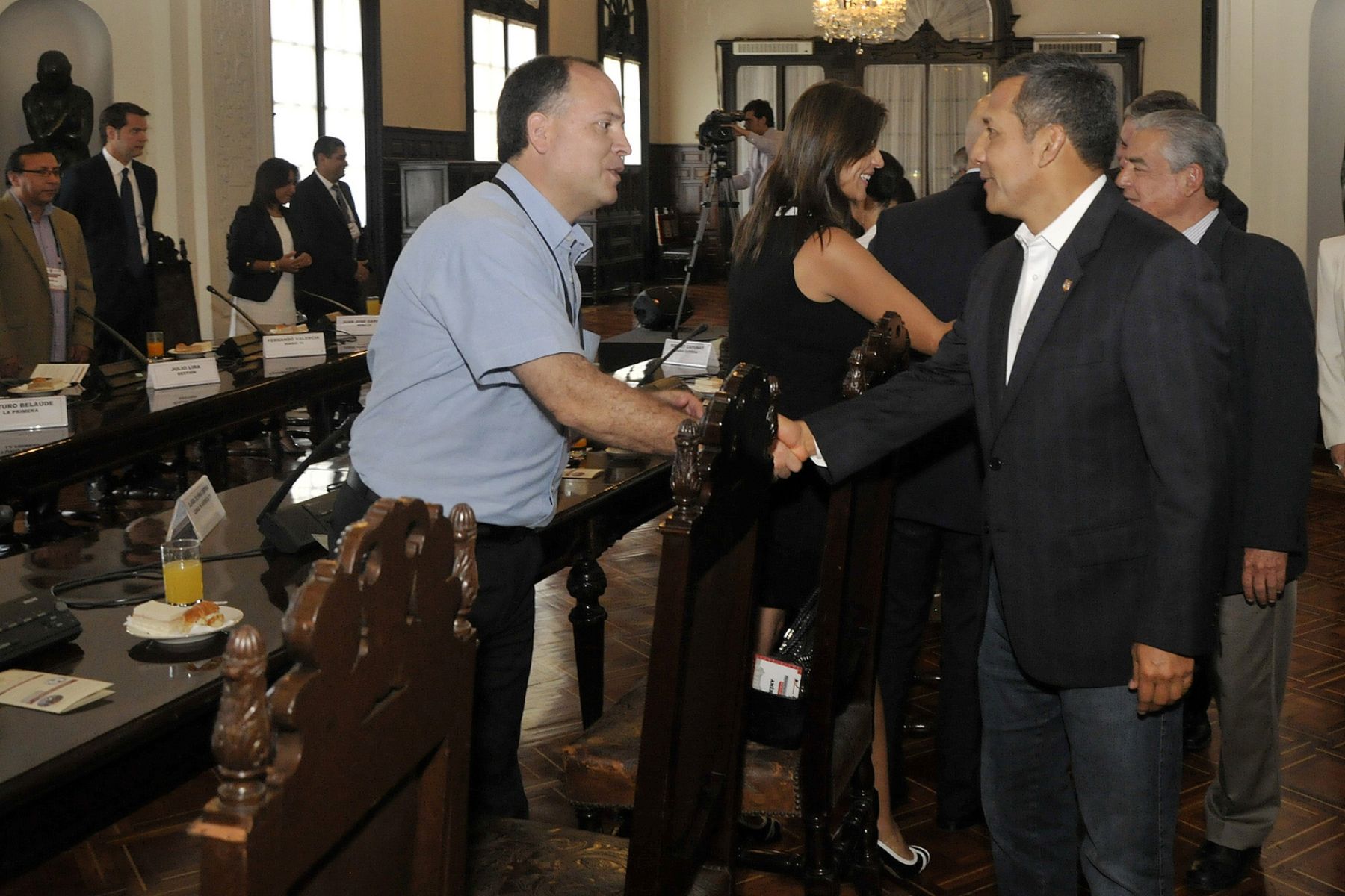 LIMA, PERÚ - ENERO 13.Presidente Ollanta Humala se reúne con directores de medios de comunicación por el fallo de La Haya en Palacio de GobiernoFoto: ANDINA/Prensa Presidencia