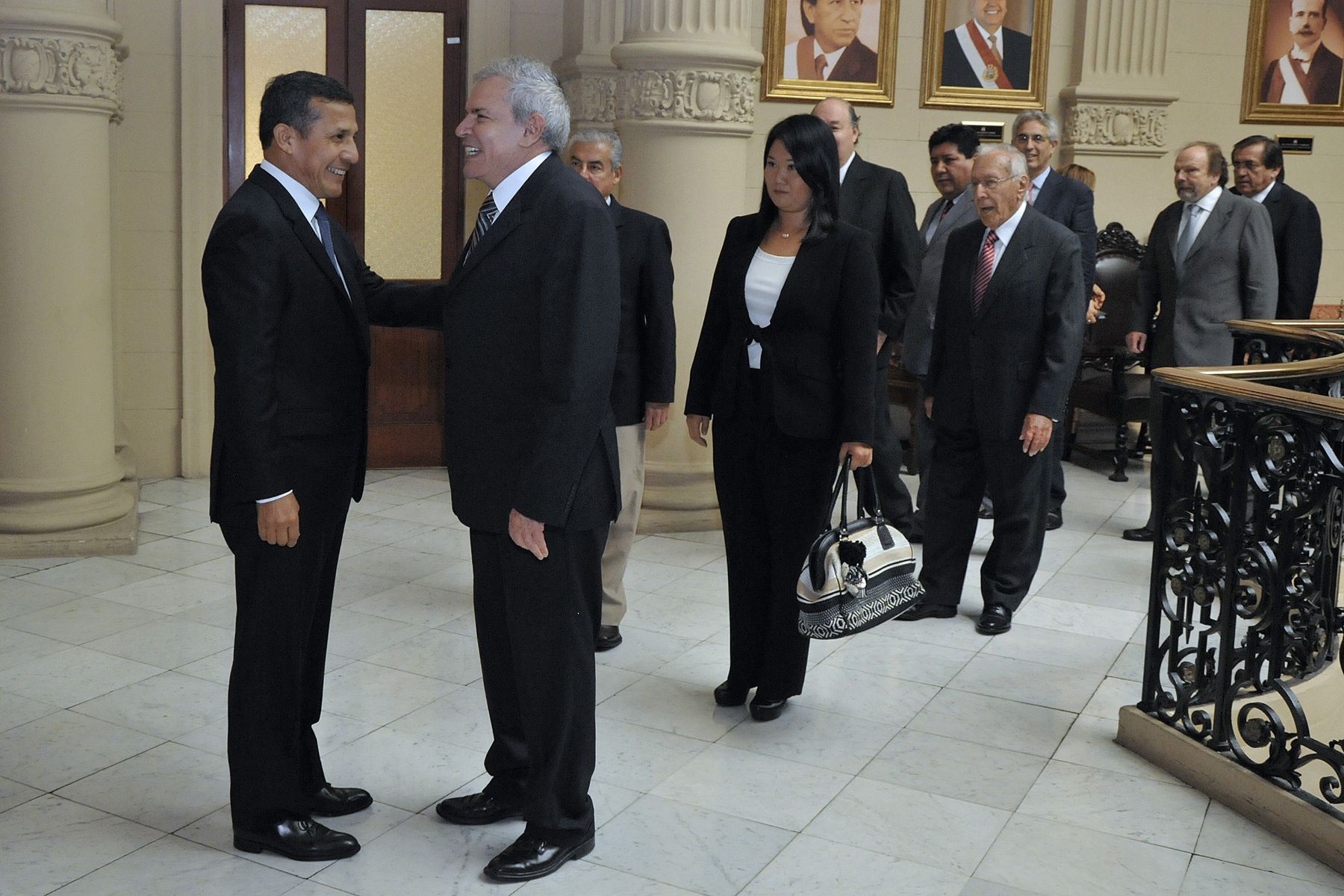 LIMA, PERÚ - ENERO 17. Jefe de Estado sostiene reunión con líderes políticos para informarles sobre la agenda de trabajo del Poder Ejecutivo frente al próximo fallo de la Corte de La Haya.

Foto: Presidencia.