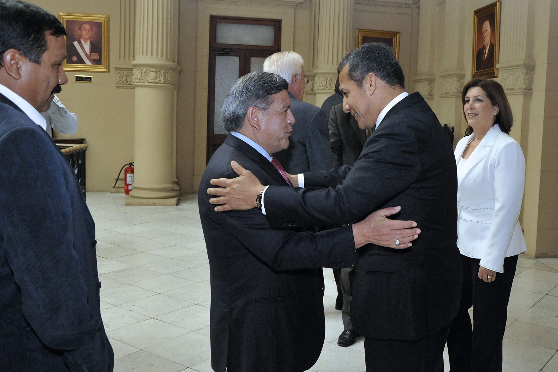LIMA, PERÚ - ENERO 17. Jefe de Estado sostiene reunión con líderes políticos para informarles sobre la agenda de trabajo del Poder Ejecutivo frente al próximo fallo de la Corte de La Haya.

Foto: Presidencia.