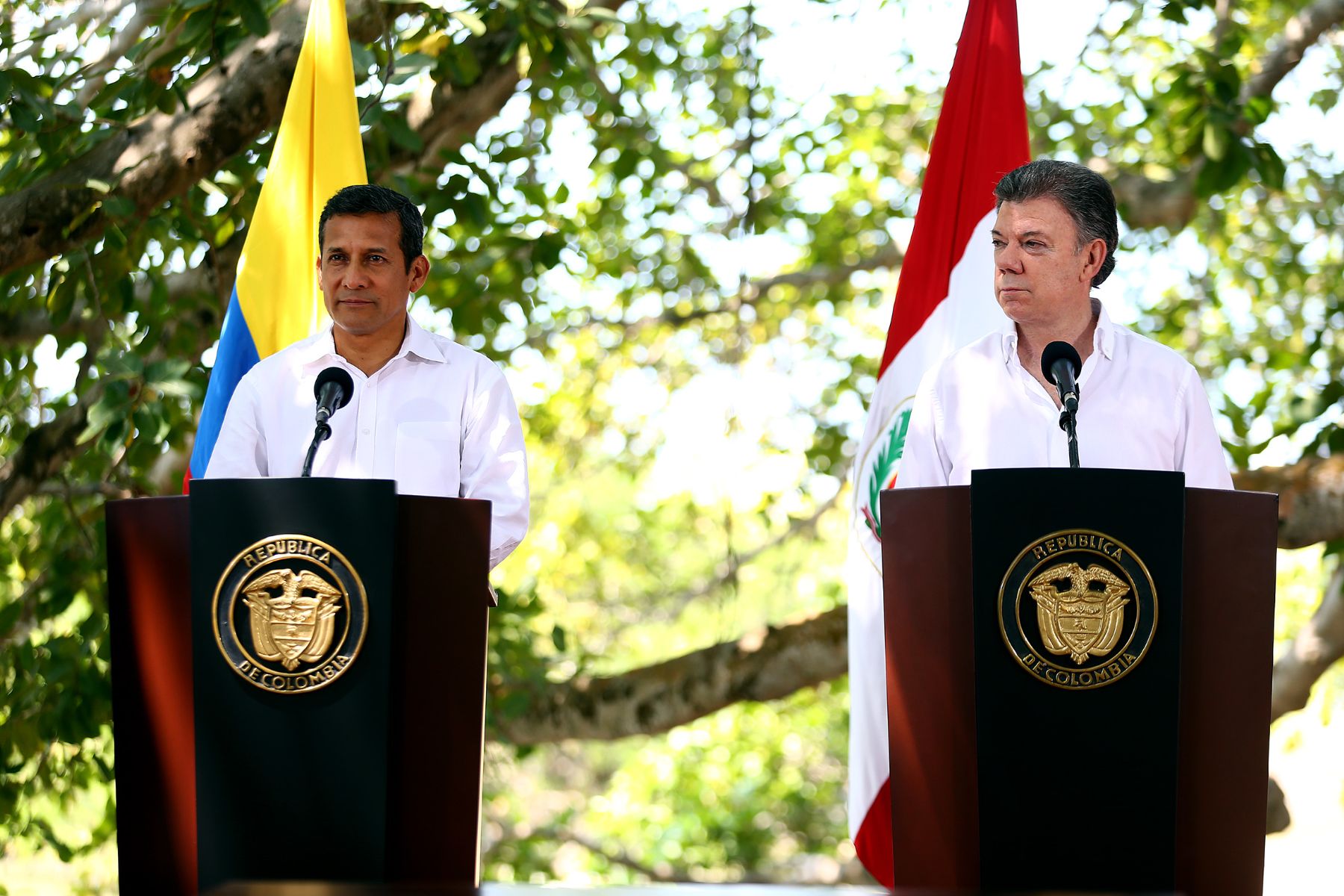 CARTAGENA DE INDIAS,COLOMBIA FEBRERO 11. Firma de Declaración Conjunta y rueda de prensa por parte de los presidentes Ollanta Humala y Juan Manuel Santos en Colombia.
Foto: ANDINA/Prensa Presidencia