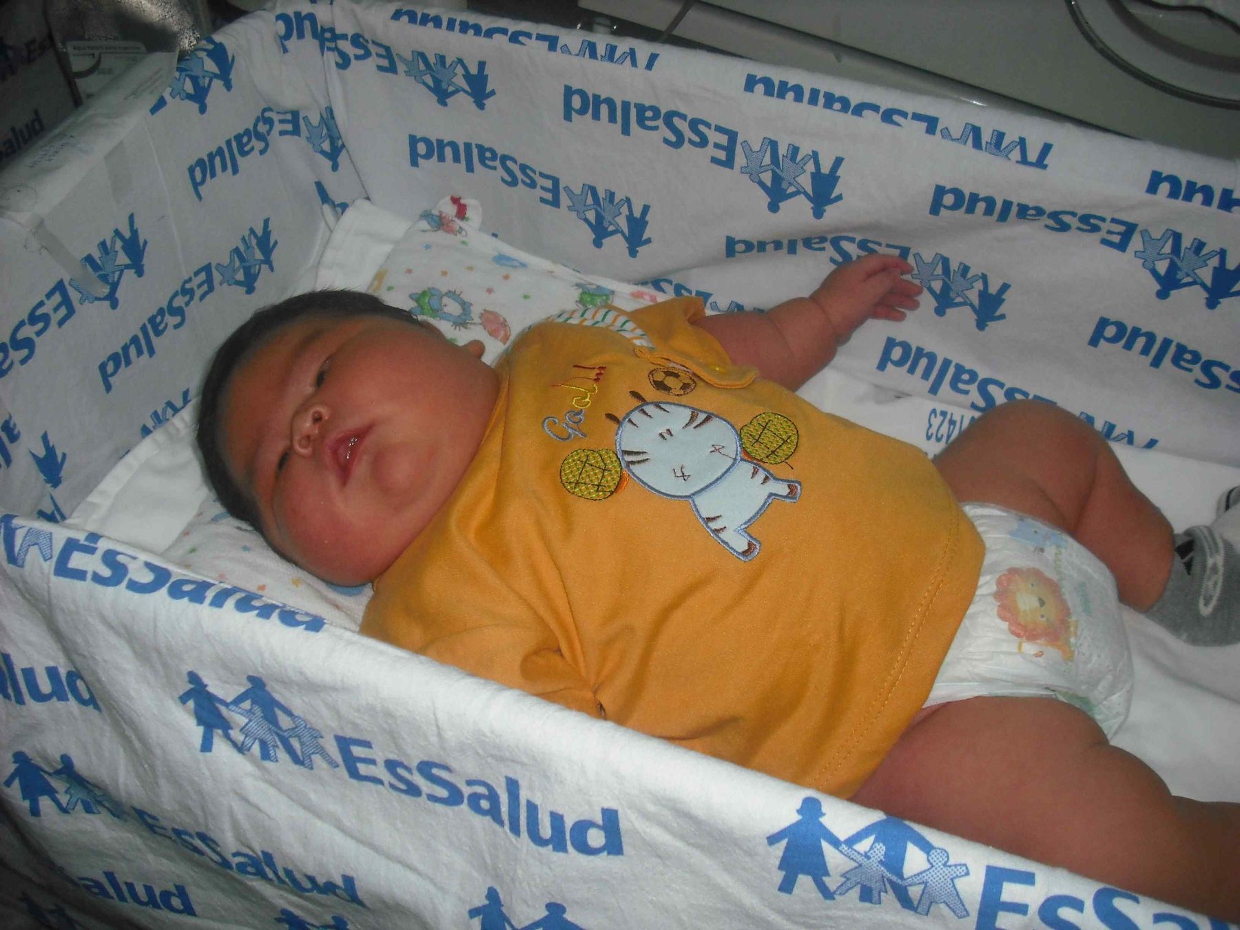 Gabriel was born via c-section after a difficult pregnancy.