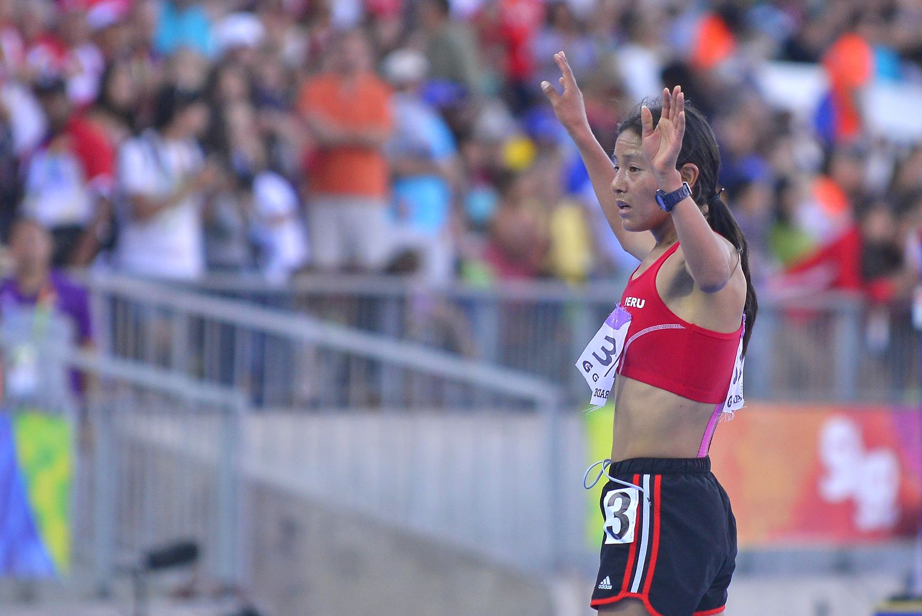 Inés Melchor obtiene su segunda medalla de oro en Odesur en preuba de 5000 metros planos.
Foto: ANDINA/Difusión.