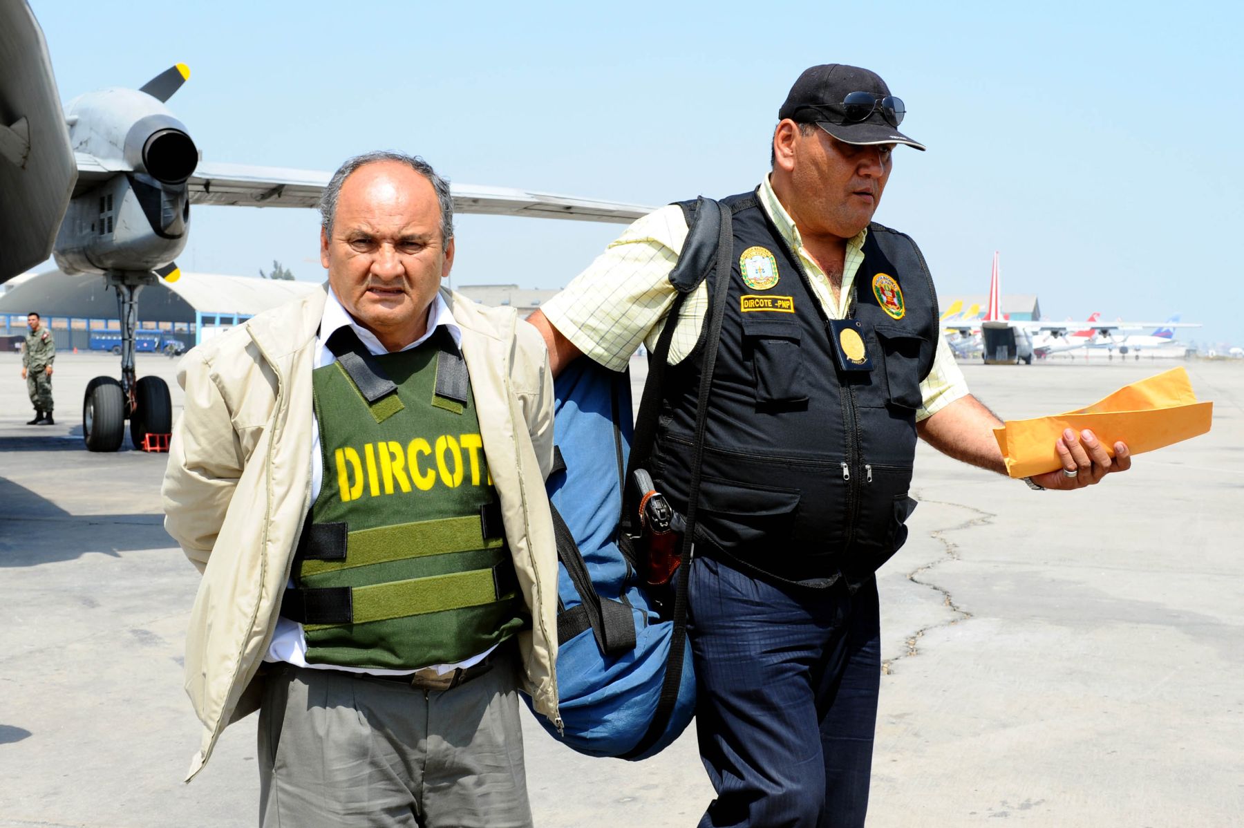 Traslado a Lima de dirigentes del (MOVADEF) detenidos en provincia en el marco de la Operación Perseo 2014.Foto:ANDINA/Difusión