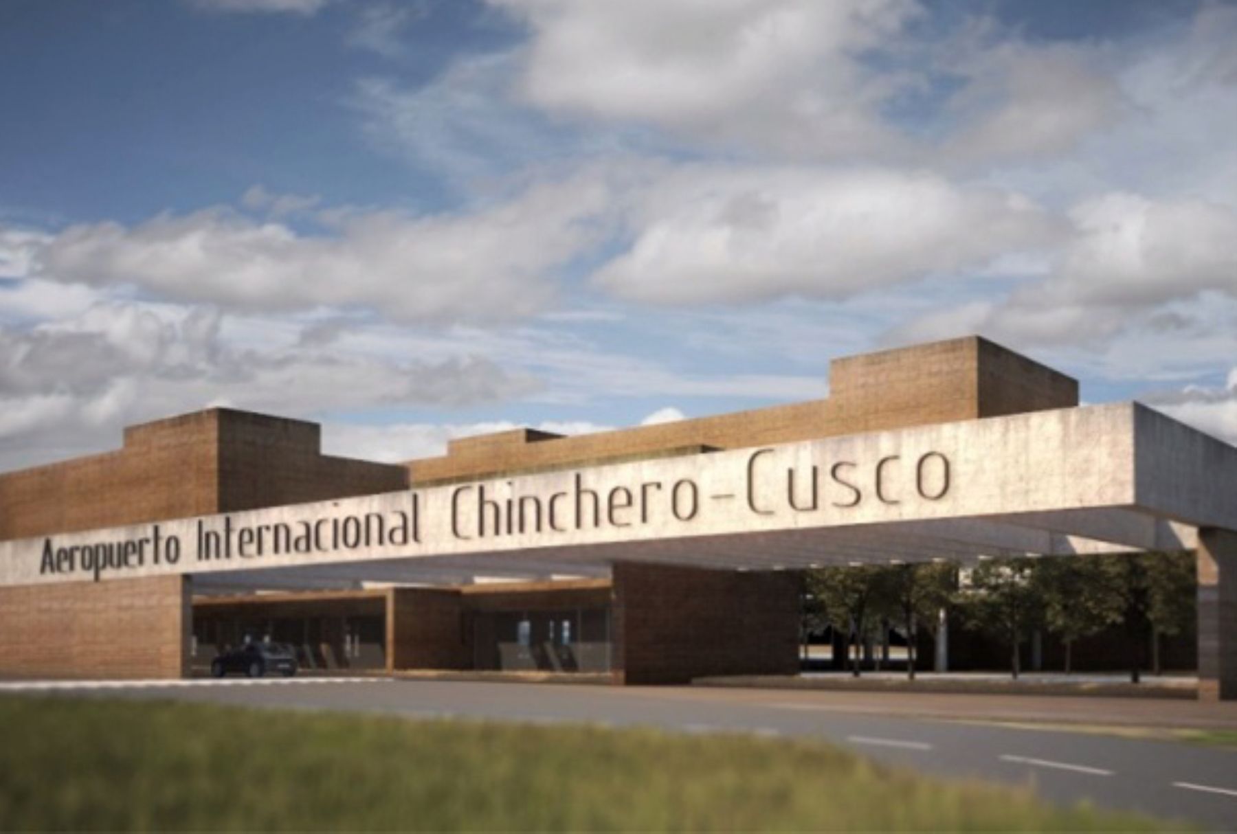 Maqueta del futuro aeropuerto internacional de Chinchero en el Cusco. ANDINA/Difusión