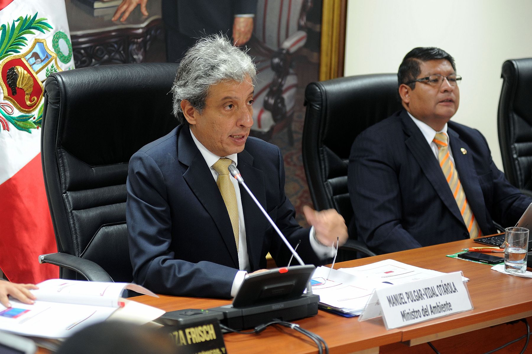 Manuel Pulgar-Vidal, ministro del Ambiente, se presentó en el Congreso.