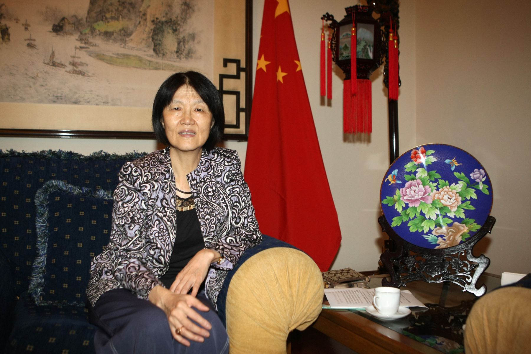LIMA, PERÚ-ABRIL 30.La embajadora de la República Popular China en Perú, Huang Minhui Foto: ANDINA/Norman Córdova