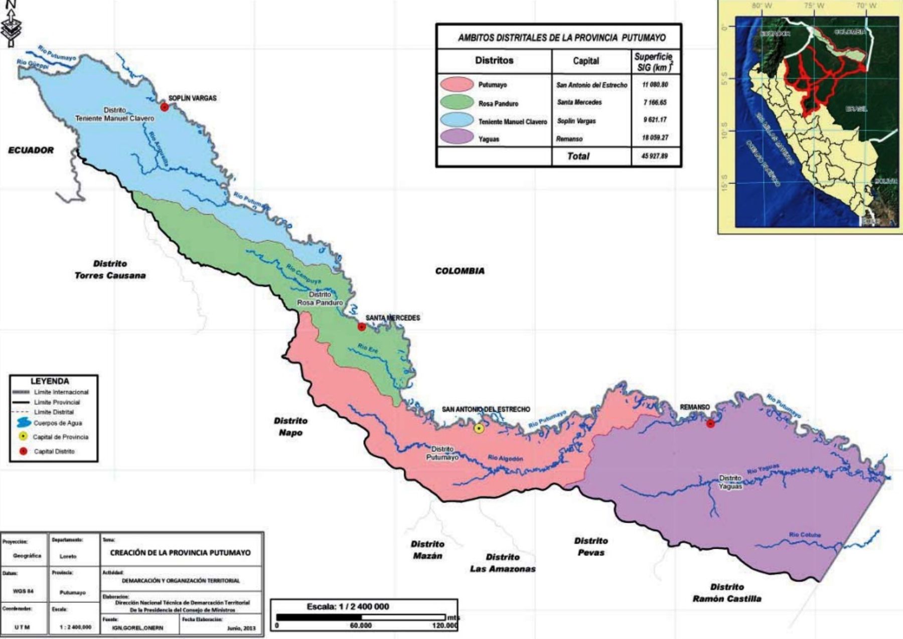 Promulgan Ley Que Crea La Provincia De Putumayo En Departamento De   000243557W 